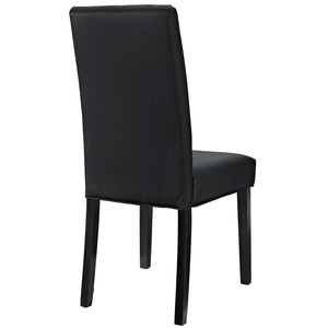 ModwayModway Confer Dining Vinyl Side Chair EEI-1382 EEI-1382-BLK- BetterPatio.com