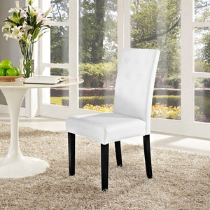 ModwayModway Confer Dining Vinyl Side Chair EEI-1382 EEI-1382-WHI- BetterPatio.com