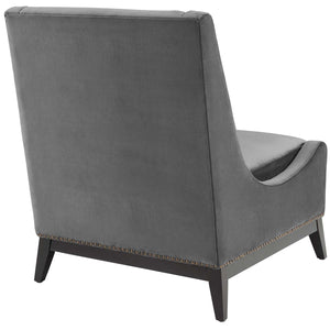 ModwayModway Confident Accent Upholstered Performance Velvet Lounge Chair EEI-3488 EEI-3488-GRY- BetterPatio.com