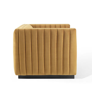 ModwayModway Conjure Channel Tufted Performance Velvet Accent Armchair EEI-3884 EEI-3884-COG- BetterPatio.com