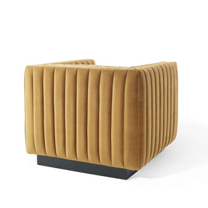 ModwayModway Conjure Channel Tufted Performance Velvet Accent Armchair EEI-3884 EEI-3884-COG- BetterPatio.com