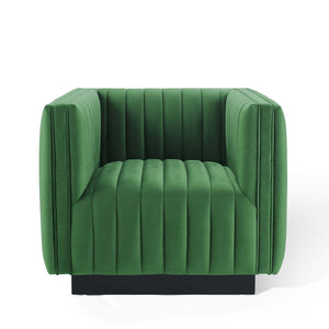 ModwayModway Conjure Channel Tufted Performance Velvet Accent Armchair EEI-3884 EEI-3884-EME- BetterPatio.com