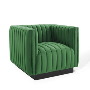 ModwayModway Conjure Channel Tufted Performance Velvet Accent Armchair EEI-3884 EEI-3884-EME- BetterPatio.com