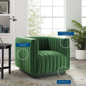 ModwayModway Conjure Channel Tufted Performance Velvet Accent Armchair EEI-3884 EEI-3884-EME- BetterPatio.com