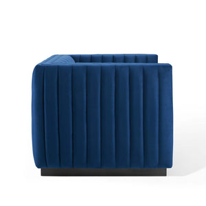 ModwayModway Conjure Channel Tufted Performance Velvet Accent Armchair EEI-3884 EEI-3884-NAV- BetterPatio.com