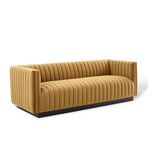 ModwayModway Conjure Channel Tufted Velvet Sofa EEI-3885 EEI-3885-COG- BetterPatio.com