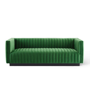 ModwayModway Conjure Channel Tufted Velvet Sofa EEI-3885 EEI-3885-EME- BetterPatio.com