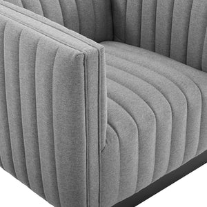 ModwayModway Conjure Tufted Armchair Upholstered Fabric Set of 2 EEI-5045 EEI-5045-LGR- BetterPatio.com