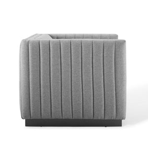 ModwayModway Conjure Tufted Armchair Upholstered Fabric Set of 2 EEI-5045 EEI-5045-LGR- BetterPatio.com