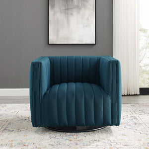 ModwayModway Conjure Tufted Swivel Upholstered Armchair EEI-3926 EEI-3926-AZU- BetterPatio.com