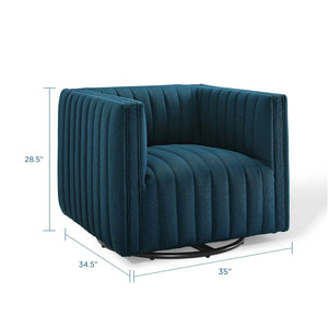 ModwayModway Conjure Tufted Swivel Upholstered Armchair EEI-3926 EEI-3926-AZU- BetterPatio.com