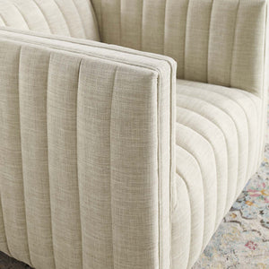 ModwayModway Conjure Tufted Swivel Upholstered Armchair EEI-3926 EEI-3926-BEI- BetterPatio.com