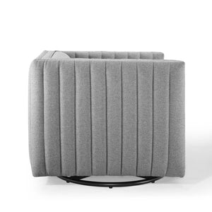 ModwayModway Conjure Tufted Swivel Upholstered Armchair EEI-3926 EEI-3926-LGR- BetterPatio.com