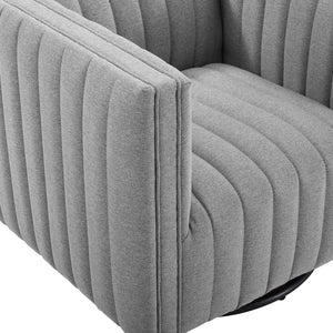 ModwayModway Conjure Tufted Swivel Upholstered Armchair EEI-3926 EEI-3926-LGR- BetterPatio.com