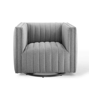 ModwayModway Conjure Tufted Swivel Upholstered Armchair EEI-3926 EEI-3926-LGR- BetterPatio.com