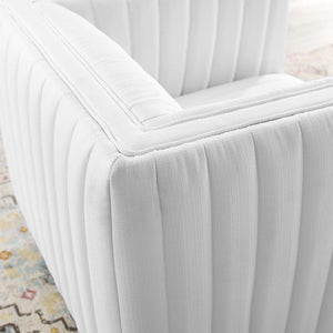 ModwayModway Conjure Tufted Swivel Upholstered Armchair EEI-3926 EEI-3926-WHI- BetterPatio.com