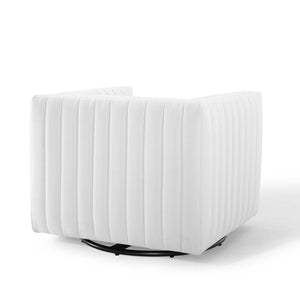 ModwayModway Conjure Tufted Swivel Upholstered Armchair EEI-3926 EEI-3926-WHI- BetterPatio.com