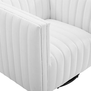 ModwayModway Conjure Tufted Swivel Upholstered Armchair EEI-3926 EEI-3926-WHI- BetterPatio.com