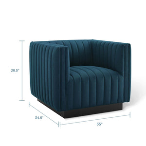 ModwayModway Conjure Tufted Upholstered Fabric Armchair EEI-3927 EEI-3927-AZU- BetterPatio.com