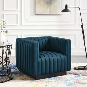 ModwayModway Conjure Tufted Upholstered Fabric Armchair EEI-3927 EEI-3927-AZU- BetterPatio.com