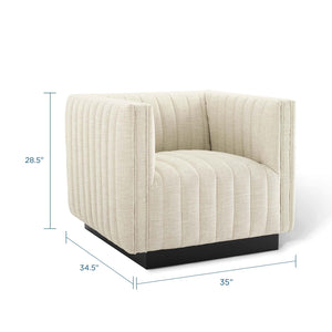 ModwayModway Conjure Tufted Upholstered Fabric Armchair EEI-3927 EEI-3927-BEI- BetterPatio.com