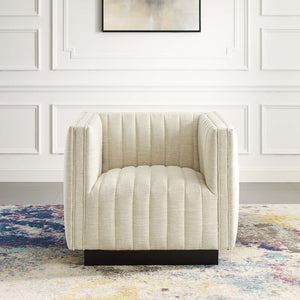 ModwayModway Conjure Tufted Upholstered Fabric Armchair EEI-3927 EEI-3927-BEI- BetterPatio.com