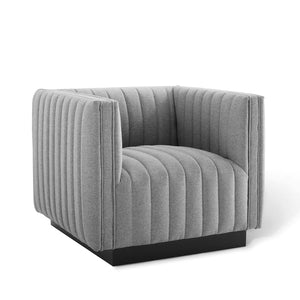 ModwayModway Conjure Tufted Upholstered Fabric Armchair EEI-3927 EEI-3927-LGR- BetterPatio.com