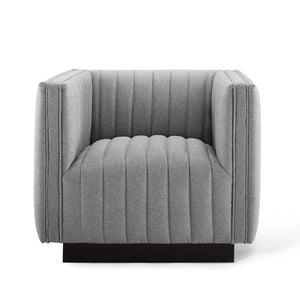 ModwayModway Conjure Tufted Upholstered Fabric Armchair EEI-3927 EEI-3927-LGR- BetterPatio.com