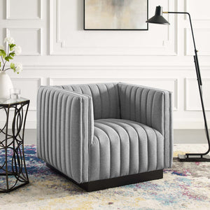 ModwayModway Conjure Tufted Upholstered Fabric Armchair EEI-3927 EEI-3927-LGR- BetterPatio.com