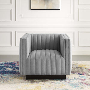 ModwayModway Conjure Tufted Upholstered Fabric Armchair EEI-3927 EEI-3927-LGR- BetterPatio.com