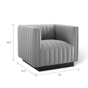 ModwayModway Conjure Tufted Upholstered Fabric Armchair EEI-3927 EEI-3927-LGR- BetterPatio.com