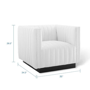 ModwayModway Conjure Tufted Upholstered Fabric Armchair EEI-3927 EEI-3927-WHI- BetterPatio.com