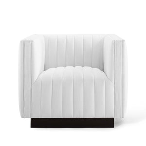 ModwayModway Conjure Tufted Upholstered Fabric Armchair EEI-3927 EEI-3927-WHI- BetterPatio.com