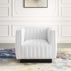 ModwayModway Conjure Tufted Upholstered Fabric Armchair EEI-3927 EEI-3927-WHI- BetterPatio.com