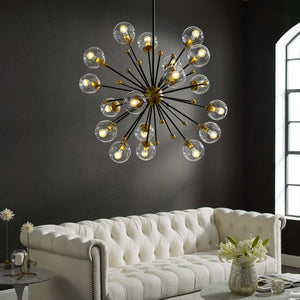 ModwayModway Constellation Clear Glass and Brass Ceiling Light Pendant Chandelier EEI-3273 EEI-3273- BetterPatio.com