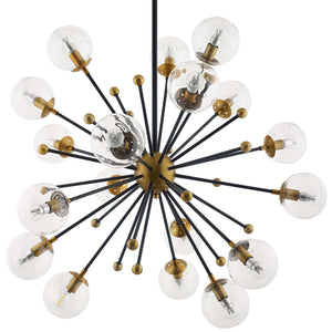 ModwayModway Constellation Clear Glass and Brass Ceiling Light Pendant Chandelier EEI-3273 EEI-3273- BetterPatio.com