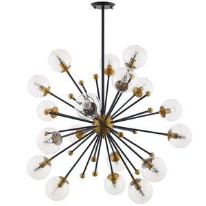 ModwayModway Constellation Clear Glass and Brass Ceiling Light Pendant Chandelier EEI-3273 EEI-3273- BetterPatio.com