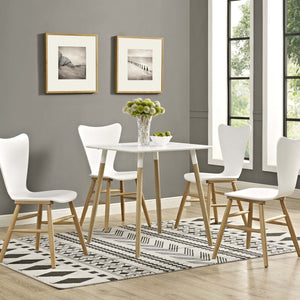 ModwayModway Continuum 28" Square Dining Table EEI-2667 EEI-2667-WHI-SET- BetterPatio.com