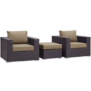 ModwayModway Convene 3 Piece Outdoor Patio Sofa Set EEI-2174 EEI-2174-EXP-MOC-SET- BetterPatio.com