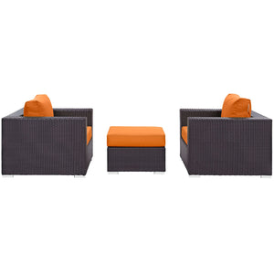 ModwayModway Convene 3 Piece Outdoor Patio Sofa Set EEI-2174 EEI-2174-EXP-ORA-SET- BetterPatio.com