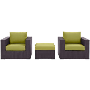 ModwayModway Convene 3 Piece Outdoor Patio Sofa Set EEI-2174 EEI-2174-EXP-PER-SET- BetterPatio.com