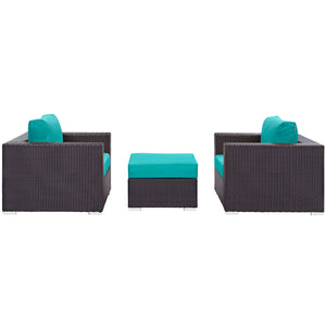 ModwayModway Convene 3 Piece Outdoor Patio Sofa Set EEI-2174 EEI-2174-EXP-TRQ-SET- BetterPatio.com