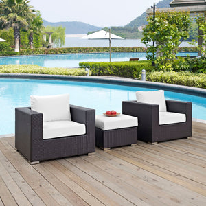 ModwayModway Convene 3 Piece Outdoor Patio Sofa Set EEI-2174 EEI-2174-EXP-WHI-SET- BetterPatio.com