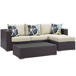 ModwayModway Convene 3 Piece Outdoor Patio Sofa Set EEI-2364 EEI-2364-EXP-BEI-SET- BetterPatio.com