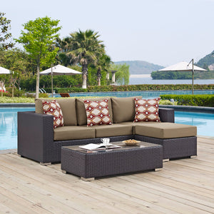 ModwayModway Convene 3 Piece Outdoor Patio Sofa Set EEI-2364 EEI-2364-EXP-MOC-SET- BetterPatio.com