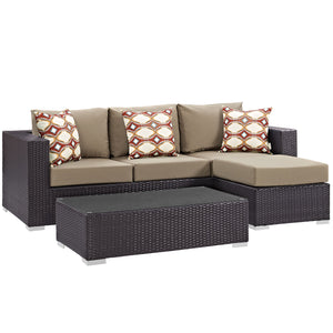 ModwayModway Convene 3 Piece Outdoor Patio Sofa Set EEI-2364 EEI-2364-EXP-MOC-SET- BetterPatio.com