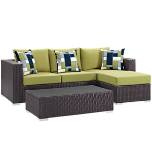 ModwayModway Convene 3 Piece Outdoor Patio Sofa Set EEI-2364 EEI-2364-EXP-PER-SET- BetterPatio.com