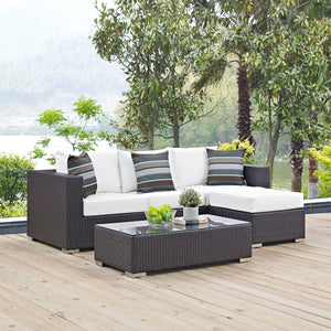 ModwayModway Convene 3 Piece Outdoor Patio Sofa Set EEI-2364 EEI-2364-EXP-WHI-SET- BetterPatio.com