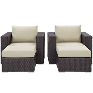 ModwayModway Convene 4 Piece Outdoor Patio Sectional Set EEI-2202 EEI-2202-EXP-BEI-SET- BetterPatio.com