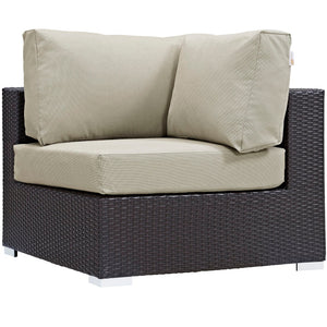 ModwayModway Convene 5 Piece Outdoor Patio Sectional Set EEI-2172 EEI-2172-EXP-BEI-SET- BetterPatio.com